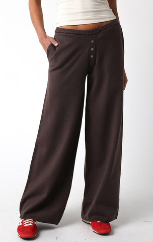 Whitney Pinstriped Straight Leg Pant in Black