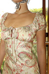 Lenora Paisley Print Satin Dress