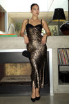 Emmy Bodycon Maxi Dress With Belt in Emerald Green