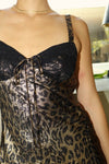 Angelina Metallic Black Leopard Print Dress