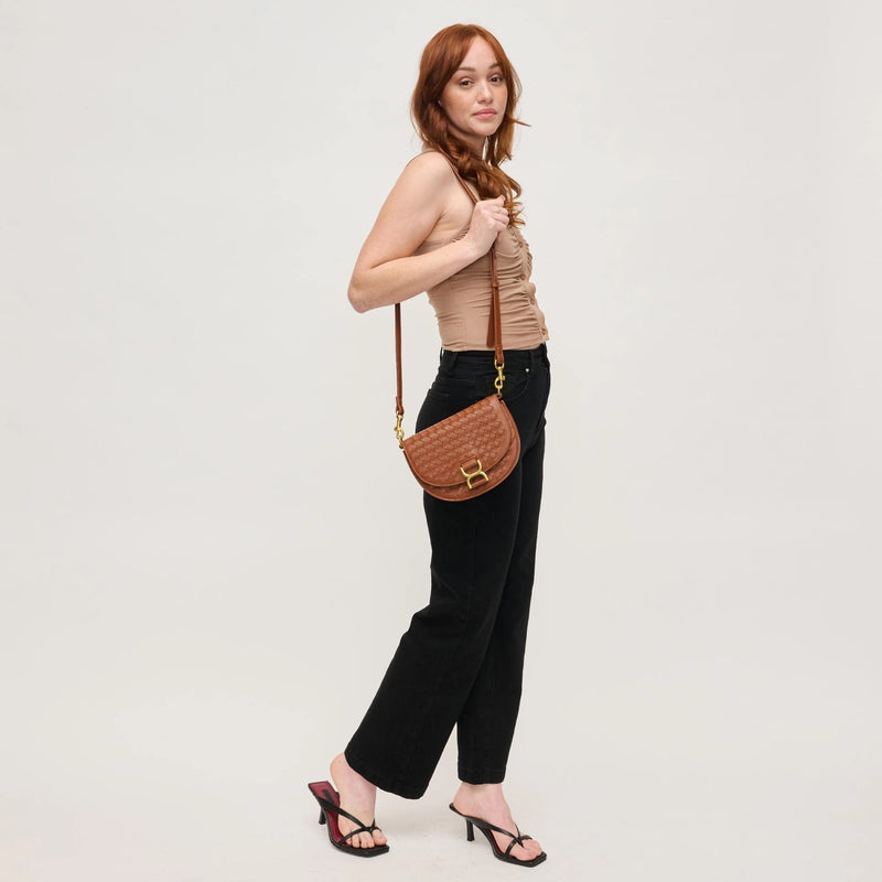 Alise Woven Crossbody in Light Chocolate by Urban Expressions