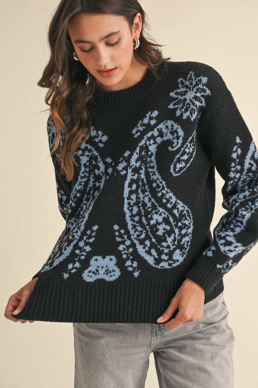 Blythe Paisley Knit Sweater