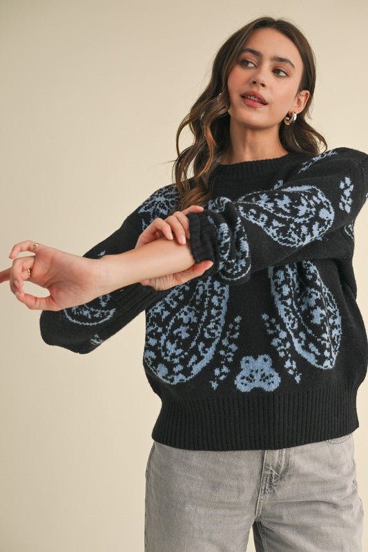 Blythe Paisley Knit Sweater