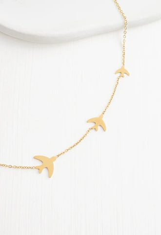 Gold Layered Lariat Necklace