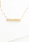 Walk Humbly Act Justly Gold Bar Necklace by Starfish Project