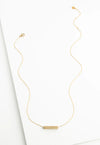 Walk Humbly Act Justly Gold Bar Necklace by Starfish Project