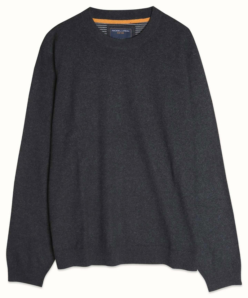 Keith Black Heather Crew Neck Sweater