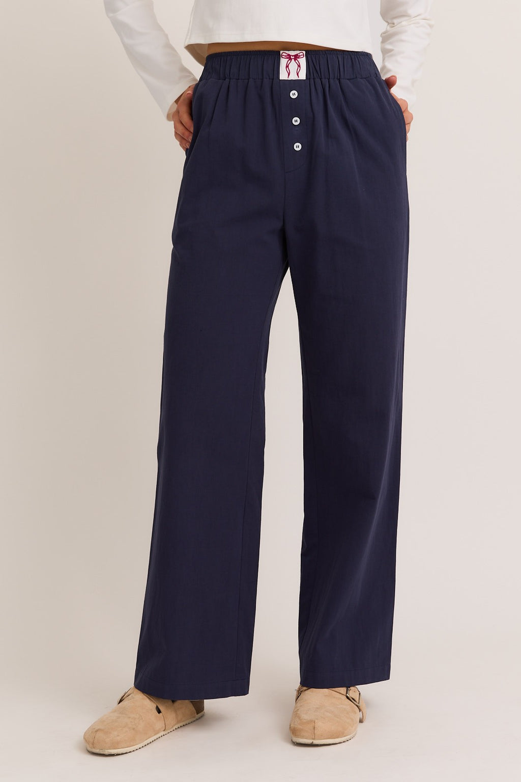 Blake Mid Waisted Wide Leg Lounge Pant