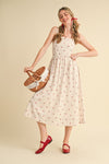 Caroline Cherry Gingham Midi Dress