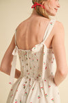 Caroline Cherry Gingham Midi Dress