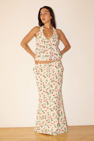 Strawberry Print Halter Top by Bailey Rose
