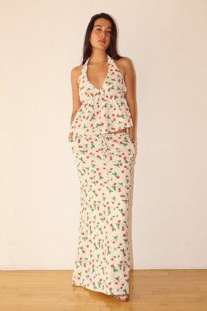 Strawberry Print Halter Top by Bailey Rose