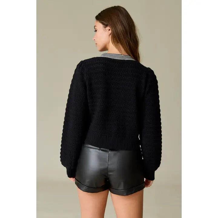 Harper Bow Knit Sweater Top