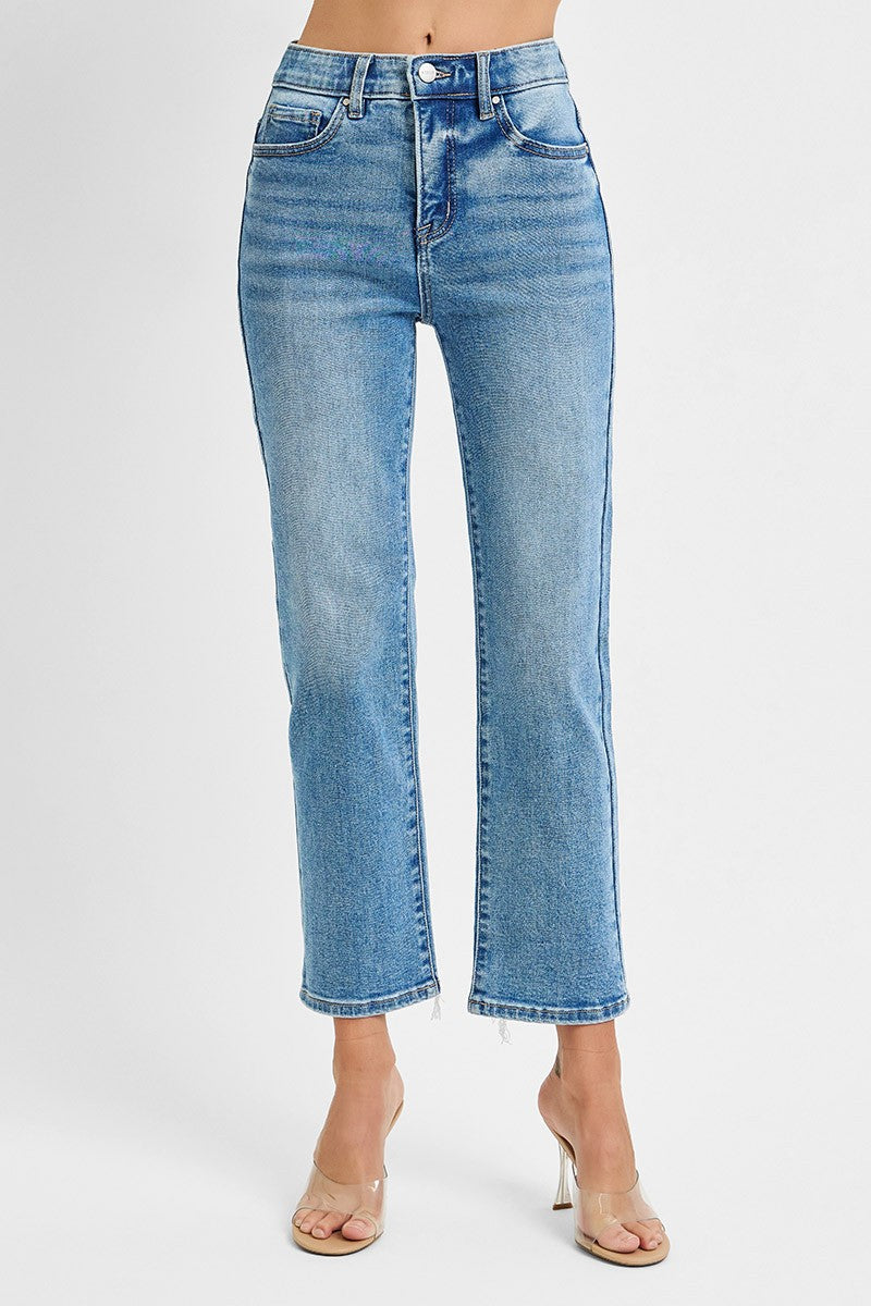 Kai High Rise Crop Straight Pant by Risen Jeans