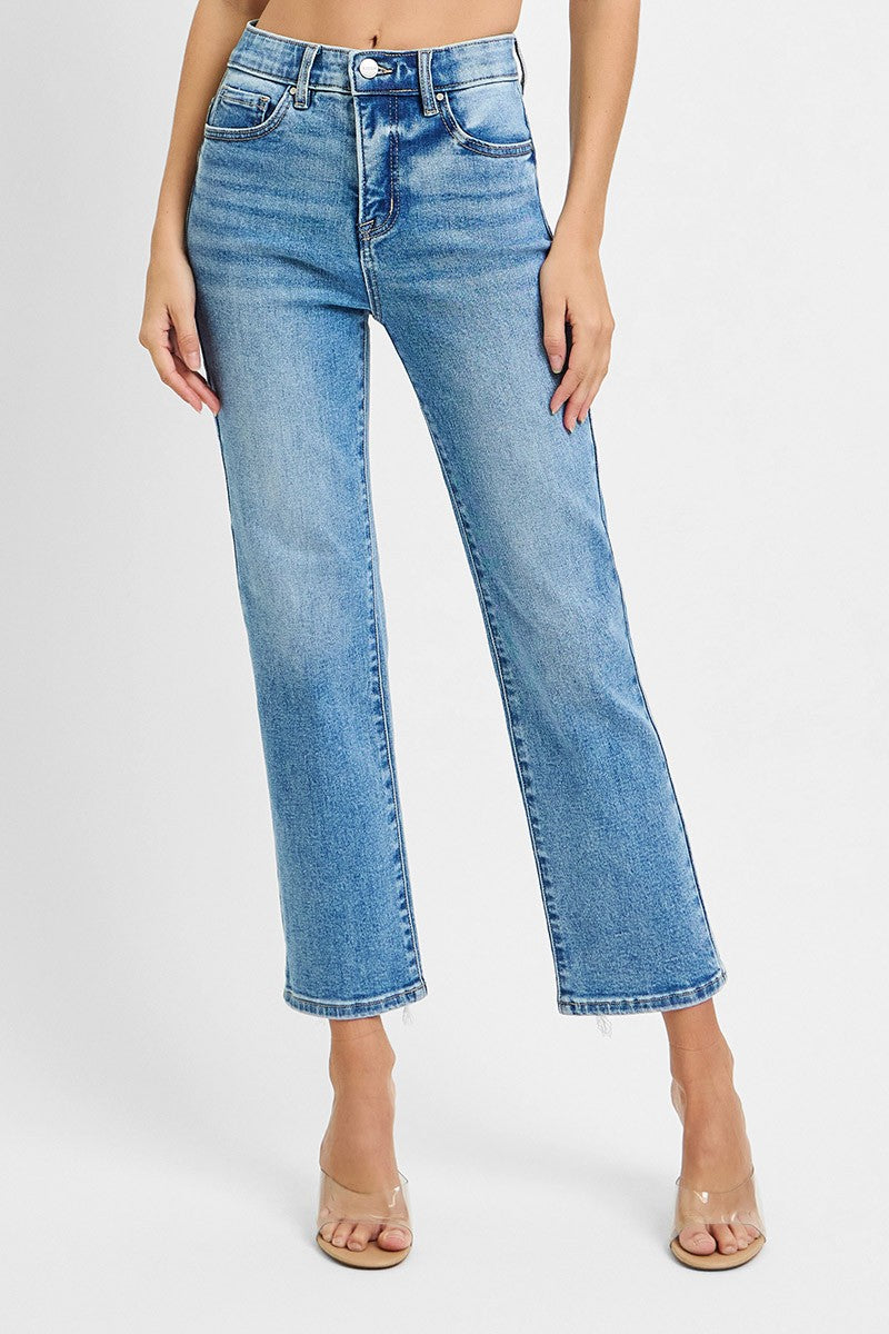 Kai High Rise Crop Straight Pant by Risen Jeans