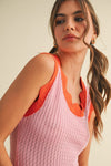 Mel Scalloped Pointelle Knit Sweater Tank