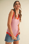 Mel Scalloped Pointelle Knit Sweater Tank