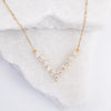 Brilliance V-Bar Chevron Zircon & Platinum Necklace in Gold by Starfish Project