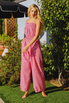 Shana Gingham Seersucker Jumpsuit by Bucketlist