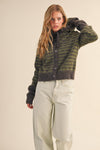 Brenda Striped Hoodie Sweater Cardigan