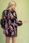 Mertle Floral Print Loose Fit Button Down Shirt