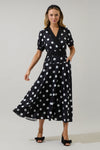 Darrah Polka Dot Wrap Dress With Belt