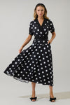 Darrah Polka Dot Wrap Dress With Belt