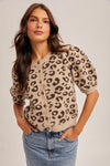 Salli Scallop Edge Button Down Sweater Vest in Dark Brown by Le Lis