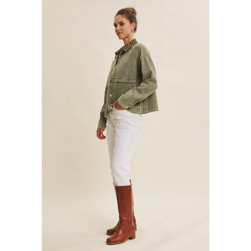 Meg Timeless With A Twist Mineral Washed Cotton Twill Jacket