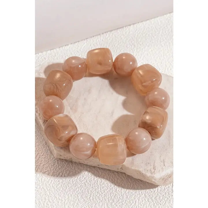 Color-Block Cube Stretch Bracelets