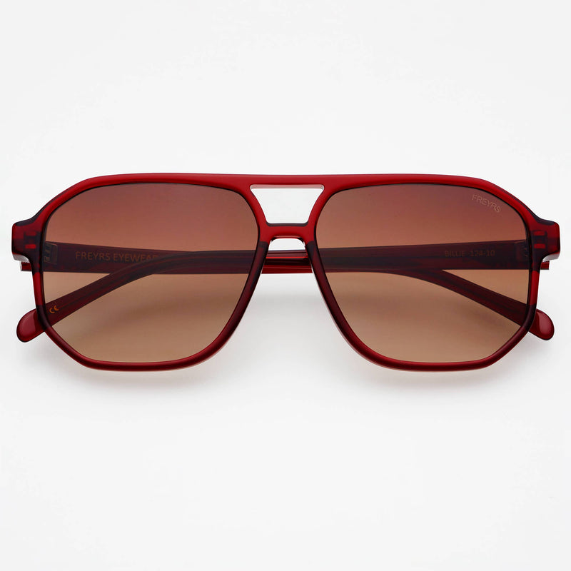Freyrs Eyewear Billie Unisex Aviator Sunglasses in Dark Cherry