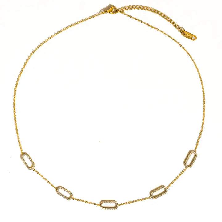 Burnisse 18K Gold Non-Tarnish Dainty Chain Necklace
