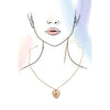 Pressed Flower Gold Heart Necklace