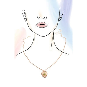 Pressed Flower Gold Heart Necklace