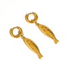 Nibe 18K Fish Hoop Earring