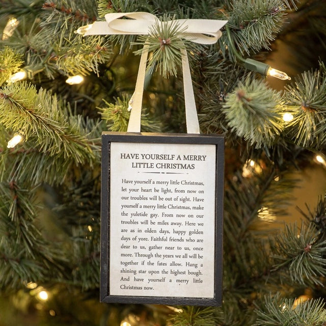 Merry Little Christmas Sign Ornament