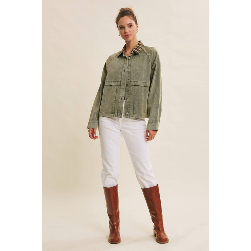 Meg Timeless With A Twist Mineral Washed Cotton Twill Jacket