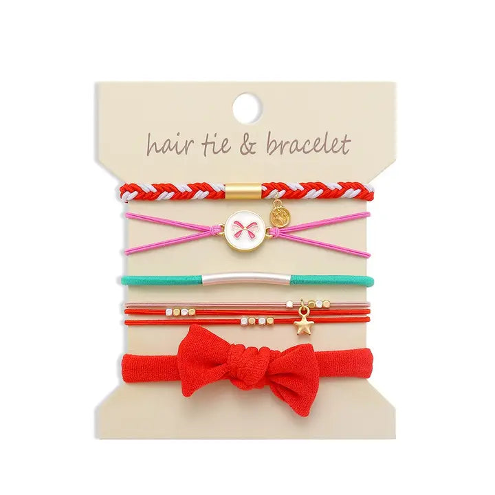 Boho Dual Function Bracelet Hair Tie Sets