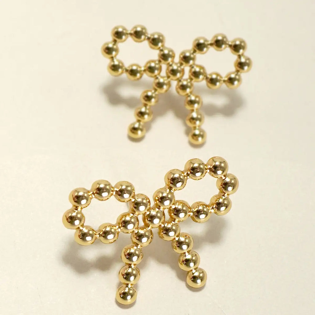 18K Bow Stud Earrings