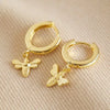 Gold Leaf Dangle Drop Earrings