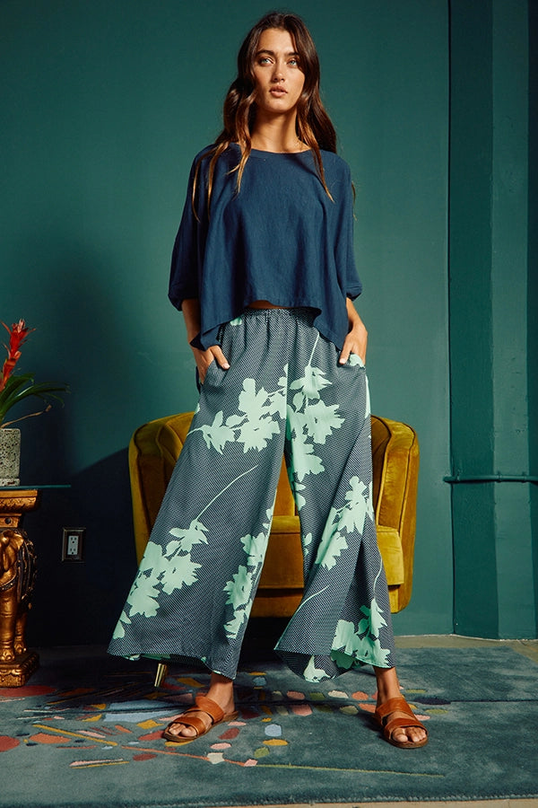 Josie Floral Print Wide Leg Pants by Bucketlist