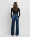 Olivia High Rise Wide Leg Dark Denim by Flying Monkey