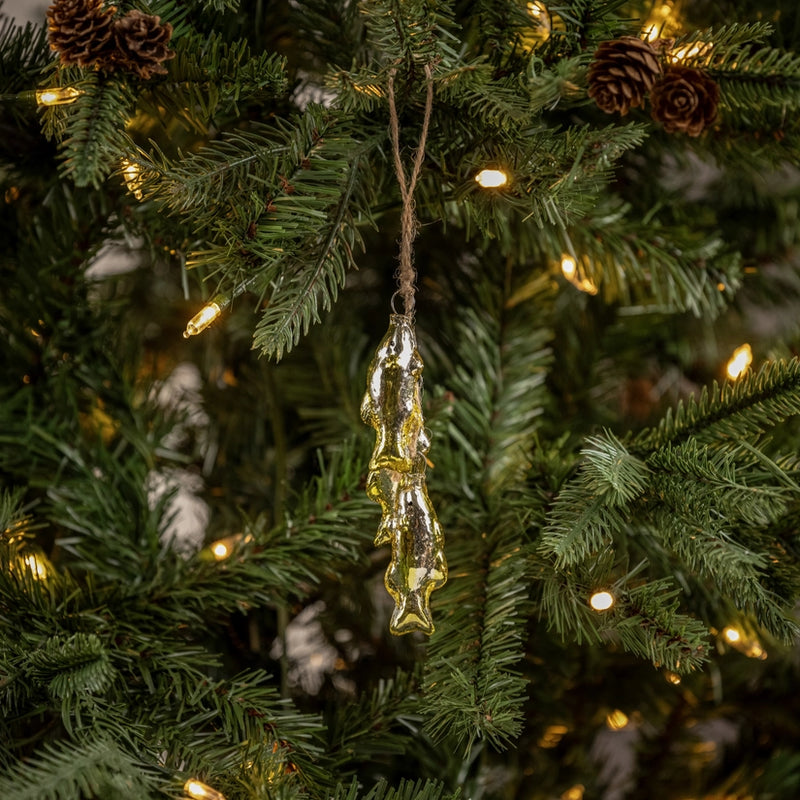 Triple Fish Glass Ornament