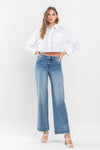 Lyla High Rise Straight Leg Jeans With Frayed Hem by Risen