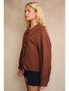 Liddy Collared Front Tie Gauze Jacket by Le Lis