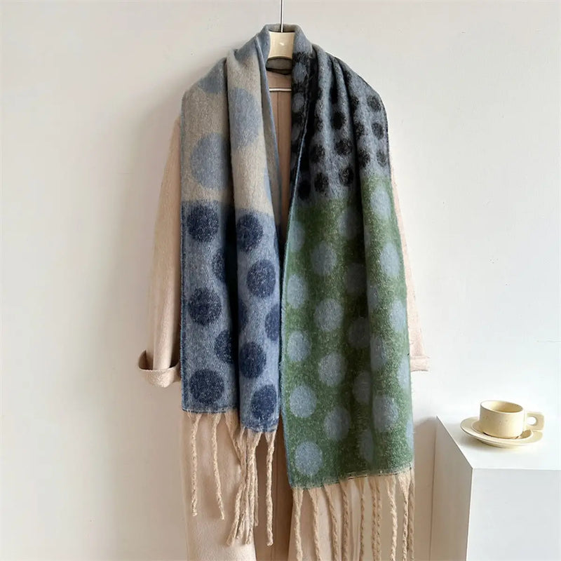 Polka Dot Thick Shawl Scarf in Multiple Color Choices