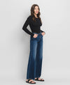 Olivia High Rise Wide Leg Dark Denim by Flying Monkey