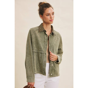 Meg Timeless With A Twist Mineral Washed Cotton Twill Jacket