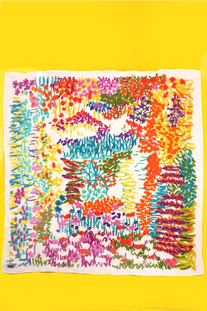 Cotton Floral Print Bandana Scarf