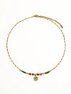 Olimpia 18K Gold Sun Necklace With Beads